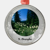 祭司の風景パーソナライズされた メタルオーナメント (正面)