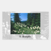 祭司の風景パーソナライズされた 長方形シール (正面)