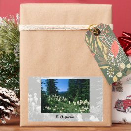 祭司の風景パーソナライズされた 長方形シール