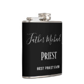 祭司ギフト – パーソナライズされたクラシック白黒 フラスク (右)