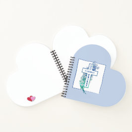 祭司十字パーソナライズされた花 ノートブック