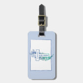 祭司十字パーソナライズされた花 ラゲッジタグ (正面縦)