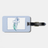 祭司十字パーソナライズされた花 ラゲッジタグ (裏面横)