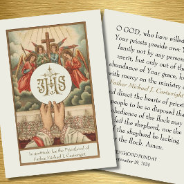 祭司日曜日パーソナライズされた祈りの言葉カード