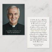 祭司日曜日パーソナライズされた祈りの言葉カード プレイスカード (正面/裏面)