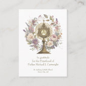 祭司日曜日パーソナライズされた祈りの言葉カード プレイスカード (正面)