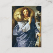 祭司日曜日パーソナライズされた祈りの言葉カード プレイスカード (正面)