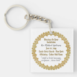 祭司牧師のインストールのキーチェパーソナライズされたーン キーホルダー