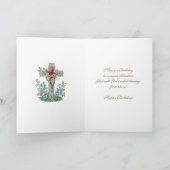 祭司誕生日恵みお祝いヴァージンメアリー カード (内部)