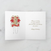 祭司誕生日恵みお祝いヴァージンメアリー カード (内部)