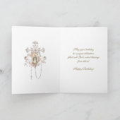 祭司誕生日恵みお祝いヴァージンメアリー カード (内部)