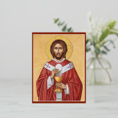 祭司長キリスト 箔シーズンポストカード (立ち正面)