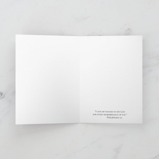 祭壇でカトリックの司祭ありがとう カード (内部)