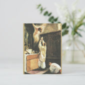 祭壇でミサを供えるカトリックの司祭 ポストカード (スタンド正面)