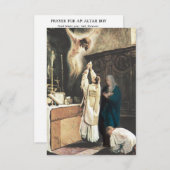 祭壇で少年によるカトリックの祈り 招待状 (正面/裏面)