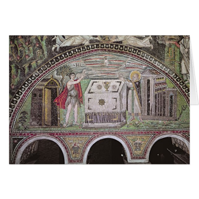 祭壇で提供しているアベルおよびMelchisedech (正面横)