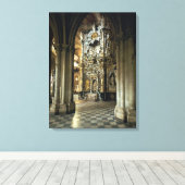 祭壇と'Transparente'のビュー, c.1720 キャンバスプリント (インサイチュ (ウッドフロア))