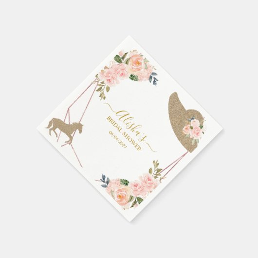 祭壇に向かってる!ブライダルシャワー スタンダードカクテルナプキン (角)