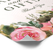 祭壇のブライダルシャワーカードとギフトサインへ ポスター (角)