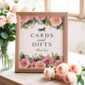 祭壇のブライダルシャワーカードとギフトサインへ ポスター