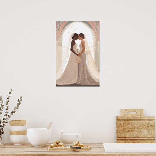 祭壇のポスターに2人の女性 ポスター (キッチン)