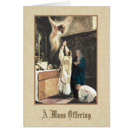祭壇の司祭カトリックのミサ提供カード