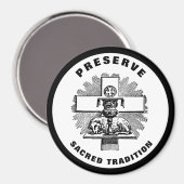 祭壇の子羊は神聖な伝統を守るカトリック マグネット (正面/裏面)