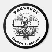 祭壇の子羊は神聖な伝統を守るカトリック マグネット (正面)