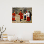 祭壇の男遊の子~のクロケー~ Paul Chocarne-Moreau ポスター (キッチン)