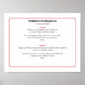 祭壇サーバー用の祈りの言葉の表示(Cassock) ポスター (正面)