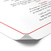 祭壇サーバ用の祈りの言葉の掲示(Alb) ポスター (角)