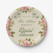 祭壇ダービーフローラブライダルシャワーへ ペーパープレート (正面)