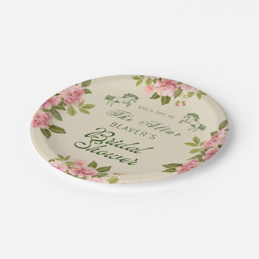 祭壇ダービーフローラブライダルシャワーへ ペーパープレート (アングル)