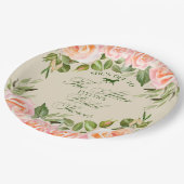 祭壇ダービーフローラブライダルシャワーへ ペーパープレート (アングル)