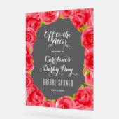 祭壇ダービーブライダルシャワーへようこそ アクリルサイン (傾斜)