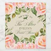 祭壇ダービーブライダルシャワーへ ワインラベル (シングルラベル)