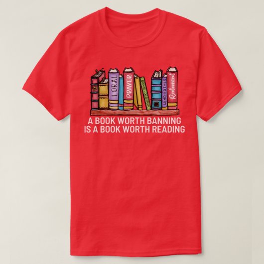 禁ずるに値する本は読7 Tシャツ (デザイン正面)