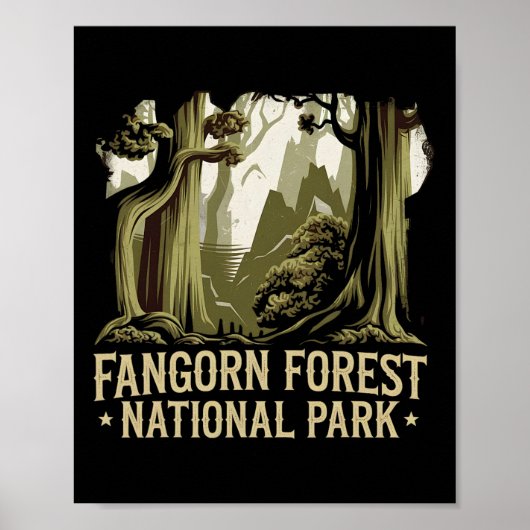 禁断のファングホルン森林国立公園 本の虫 H ポスター (正面)