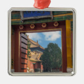 禁断の都市で開くドア – 北京、中国 メタルオーナメント (正面)