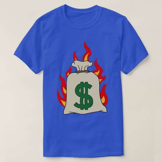 禁断主義者の燃える金 Tシャツ (デザイン正面)