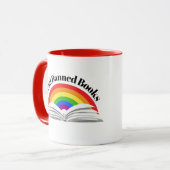 禁断読図書レインボー マグカップ (正面左)