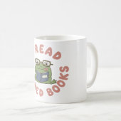 禁書を読もう 面白いカエル 読書 コーヒーマグカップ (正面右)