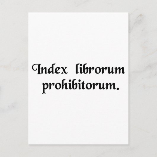 禁書一覧 ポストカード (正面)
