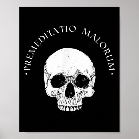 禁欲主義哲学 Premeditatio Malorum ドクロ ストア派 ポスター (正面)
