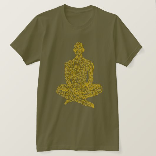 禁欲的な審美的(黄色の軍隊) Tシャツ (デザイン正面)