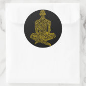 禁欲者（黒、黄色） ラウンドシール (バッグ)