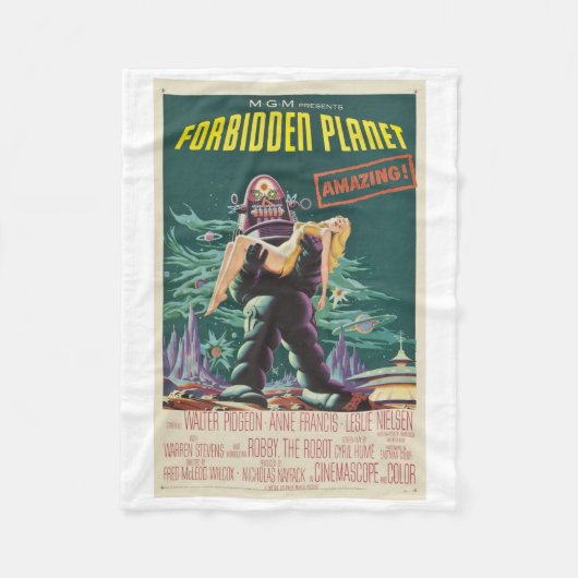 禁止された惑星モンスター映画毛布 フリースブランケット (正面)