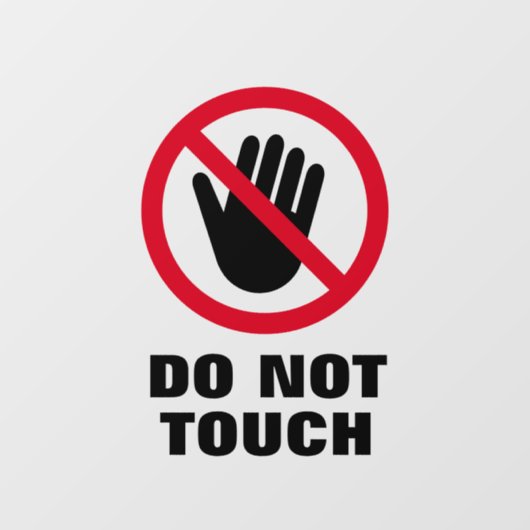 禁止された手のtouchウィンドウの貼り付けサインを削除しない ウィンドウサイン (シート)