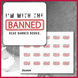 禁止された本の検閲と共に スクエアシール