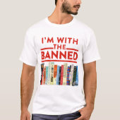禁止された本を持っている Tシャツ (正面)